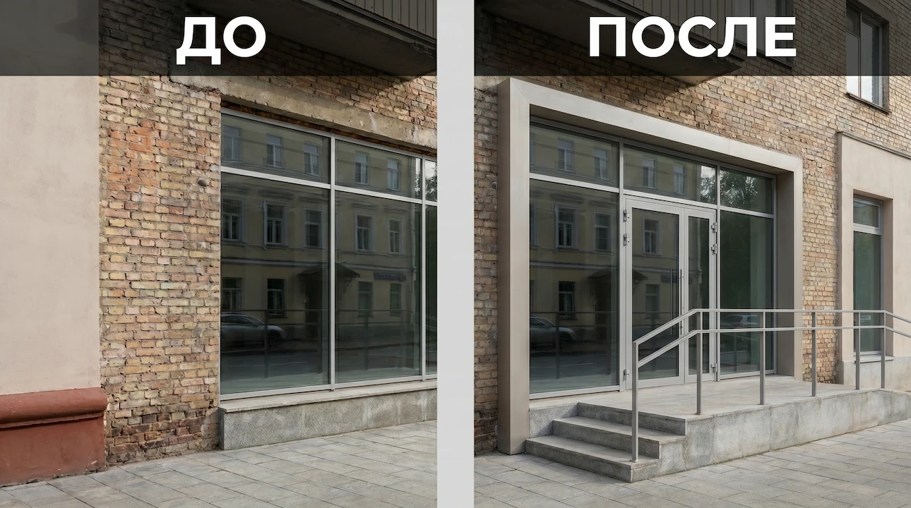 Устройство отдельного входа в нежилое помещение